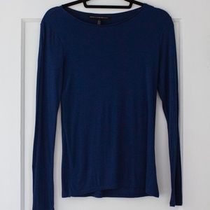 White House Black Market Cotton Long Sleeve Top